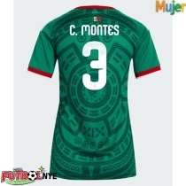 Camiseta México Cesar Montes #3 Primera Equipación para mujer Mundial 2026 manga corta